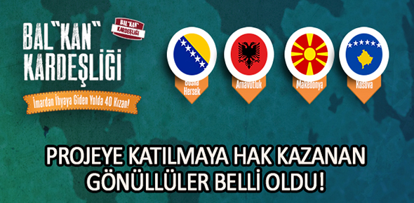 Bal`kan Kardeşliği Projesi`ne Gidecek Gönüllüler Belli Oldu!